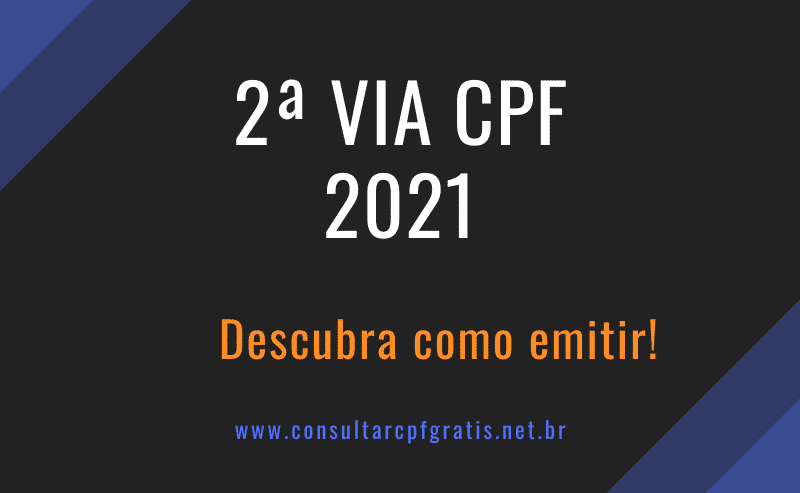 2 via cpf 2021